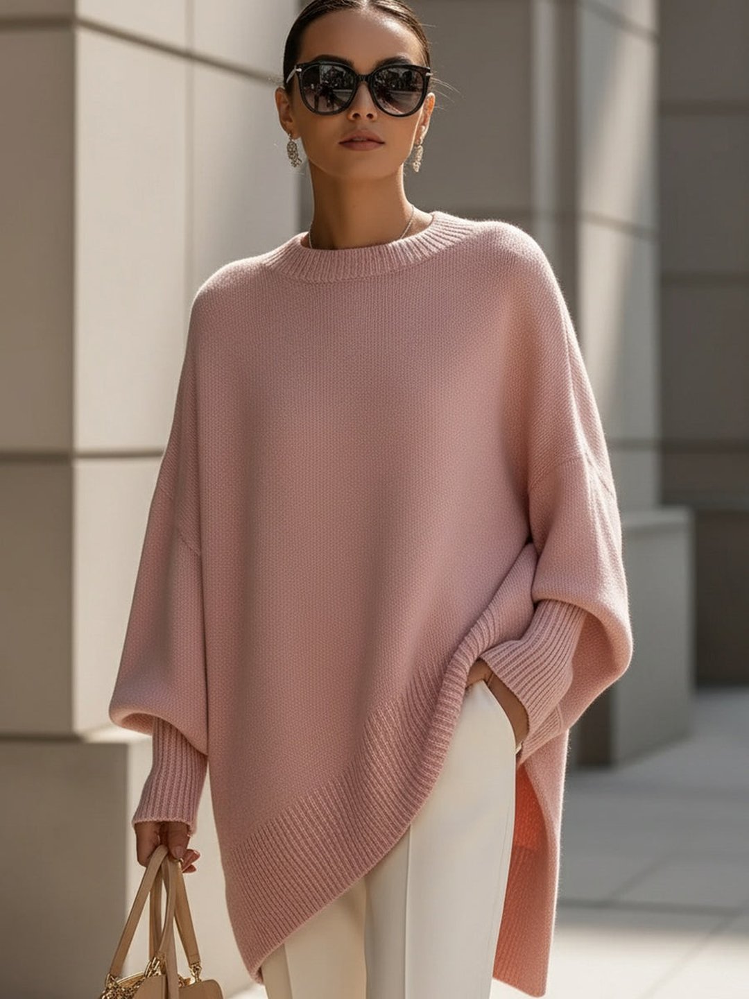 Rosalba | Oversized Draped Wide-Neck Sweater