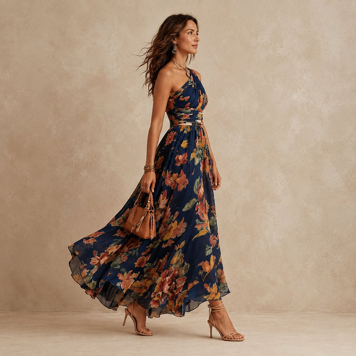 Sonya | One-Shoulder Floral Maxi Dress