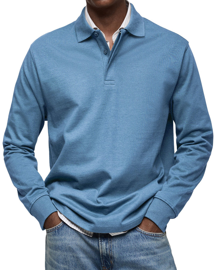 Grant | Luxury Long-Sleeve Polo Shirt