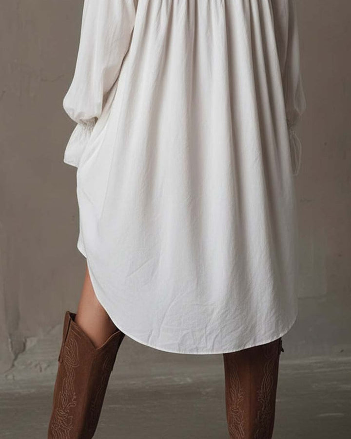 Katerina | Lace Shirt Mini Dress