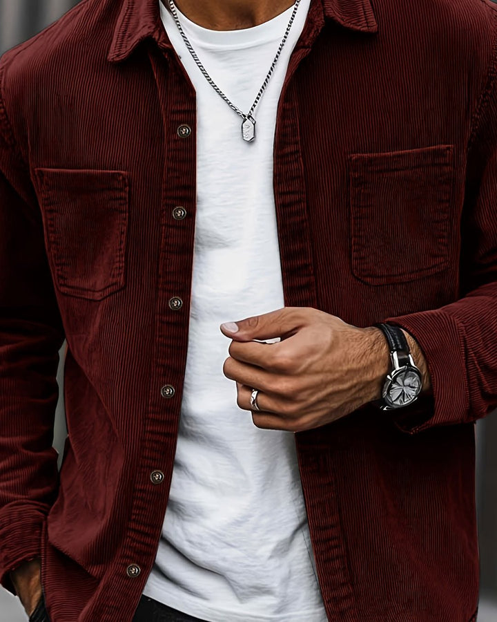 Indigo | Ribbed Textured Overshirt