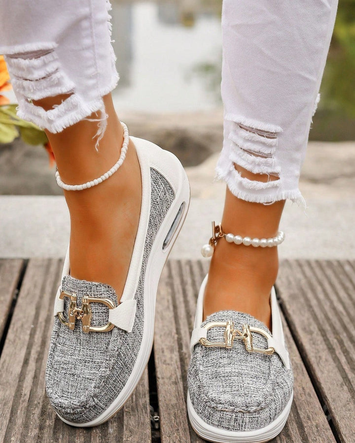 Delaney | Flat Moccasins with Buckle