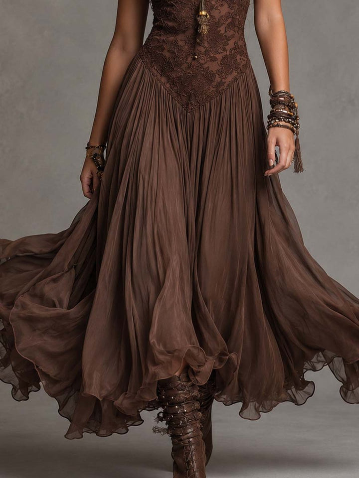 Barb | Lace Corset Maxi Dress