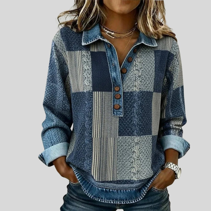 April | Patchwork Collared Top