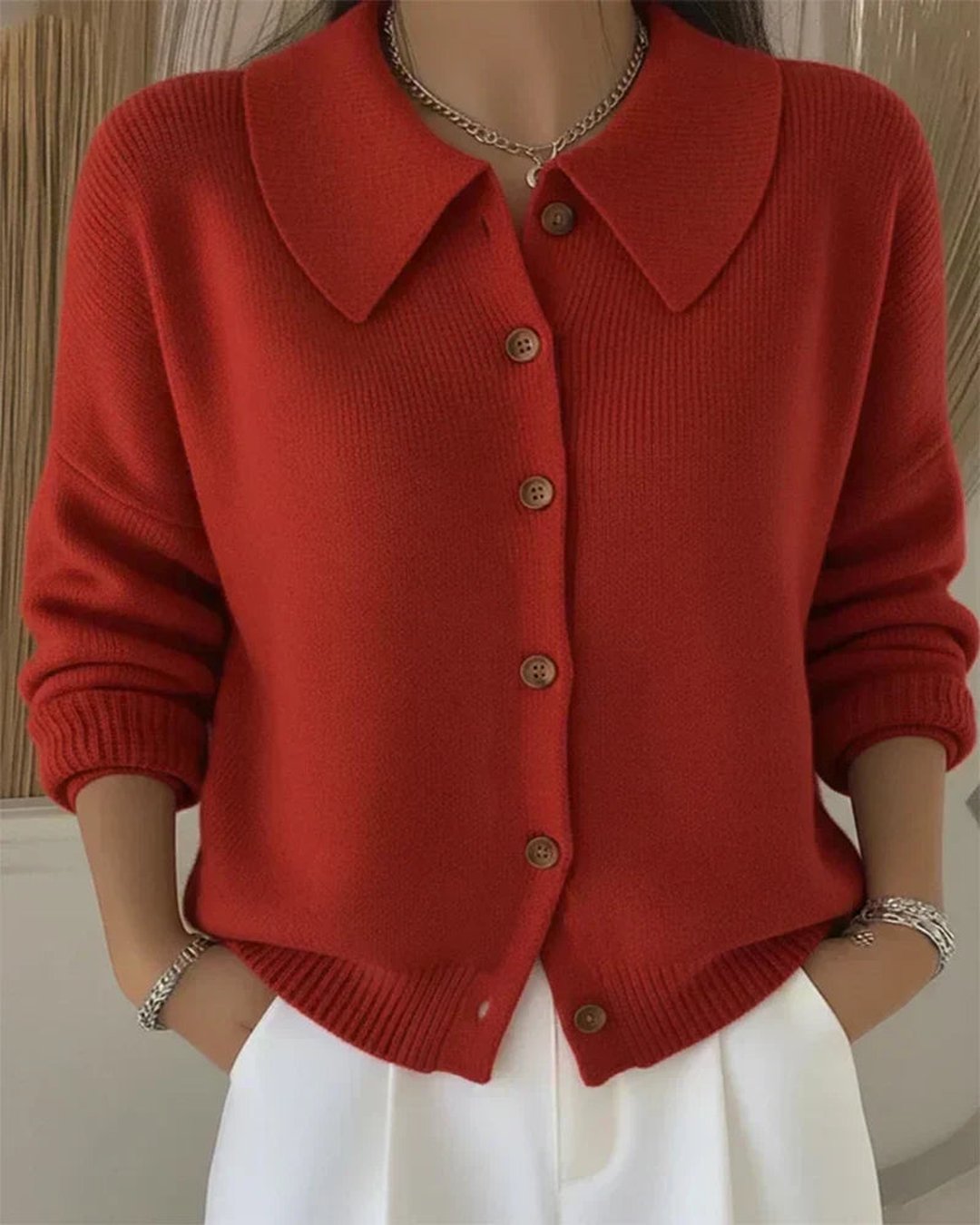 Tyeshia | Button Collar Cardigan