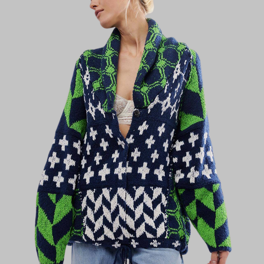 Persephone | Button Down Collar Oversized Cardigan