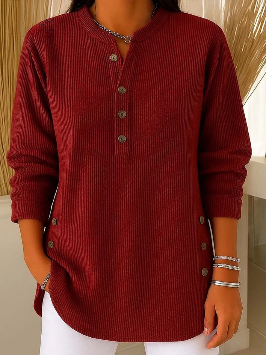 Electra | Button Henley Tunic