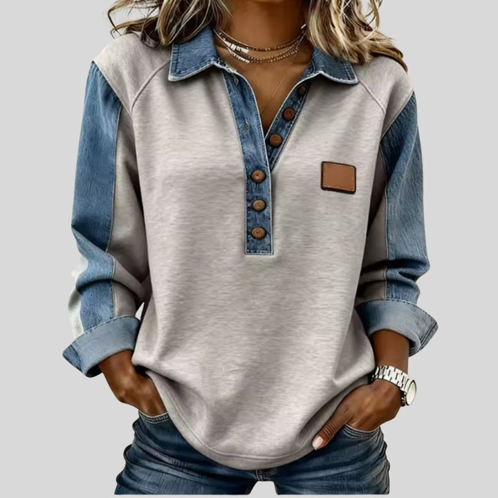 Allie | Collared Button Pullover