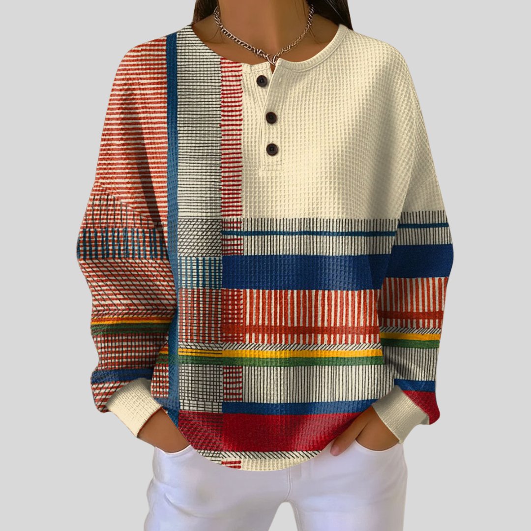 Herlinda | Henley Sweatshirt