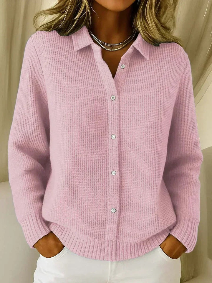Theodosia | Textured Knit Button-Up Cardigan