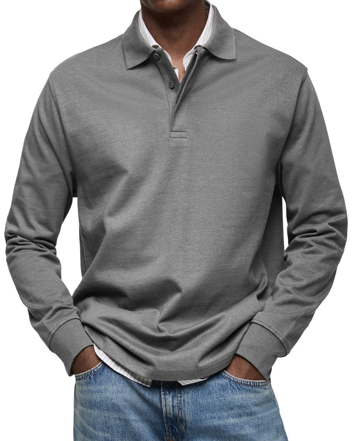 Grant | Luxury Long-Sleeve Polo Shirt