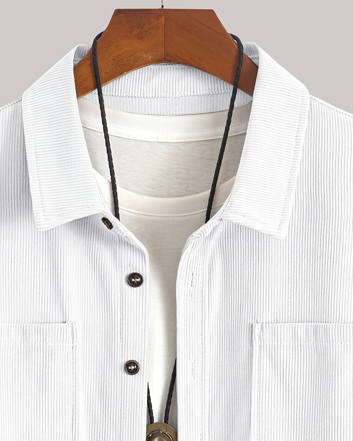 Indigo | Ribbed Textured Overshirt