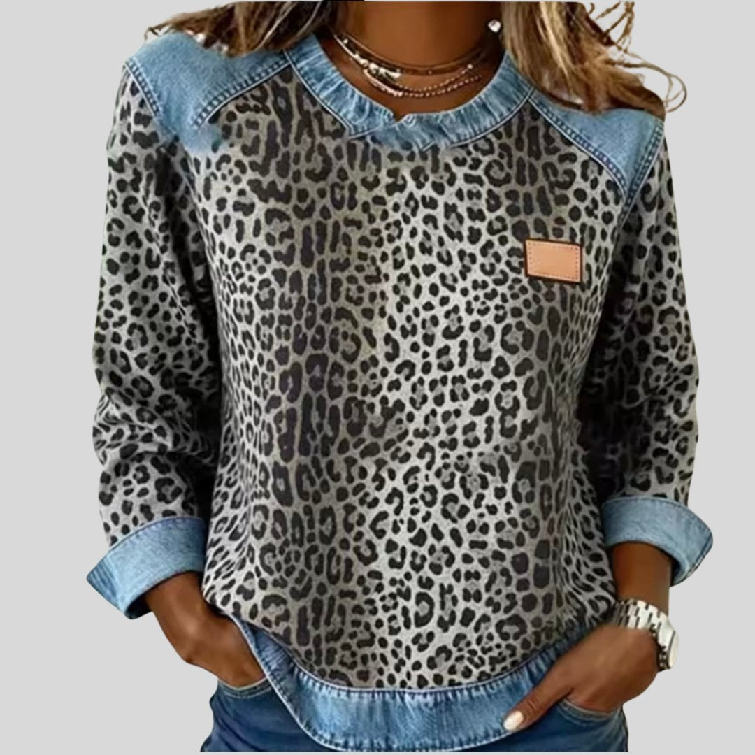 Jerri | Leopard Statement Sweatshirt