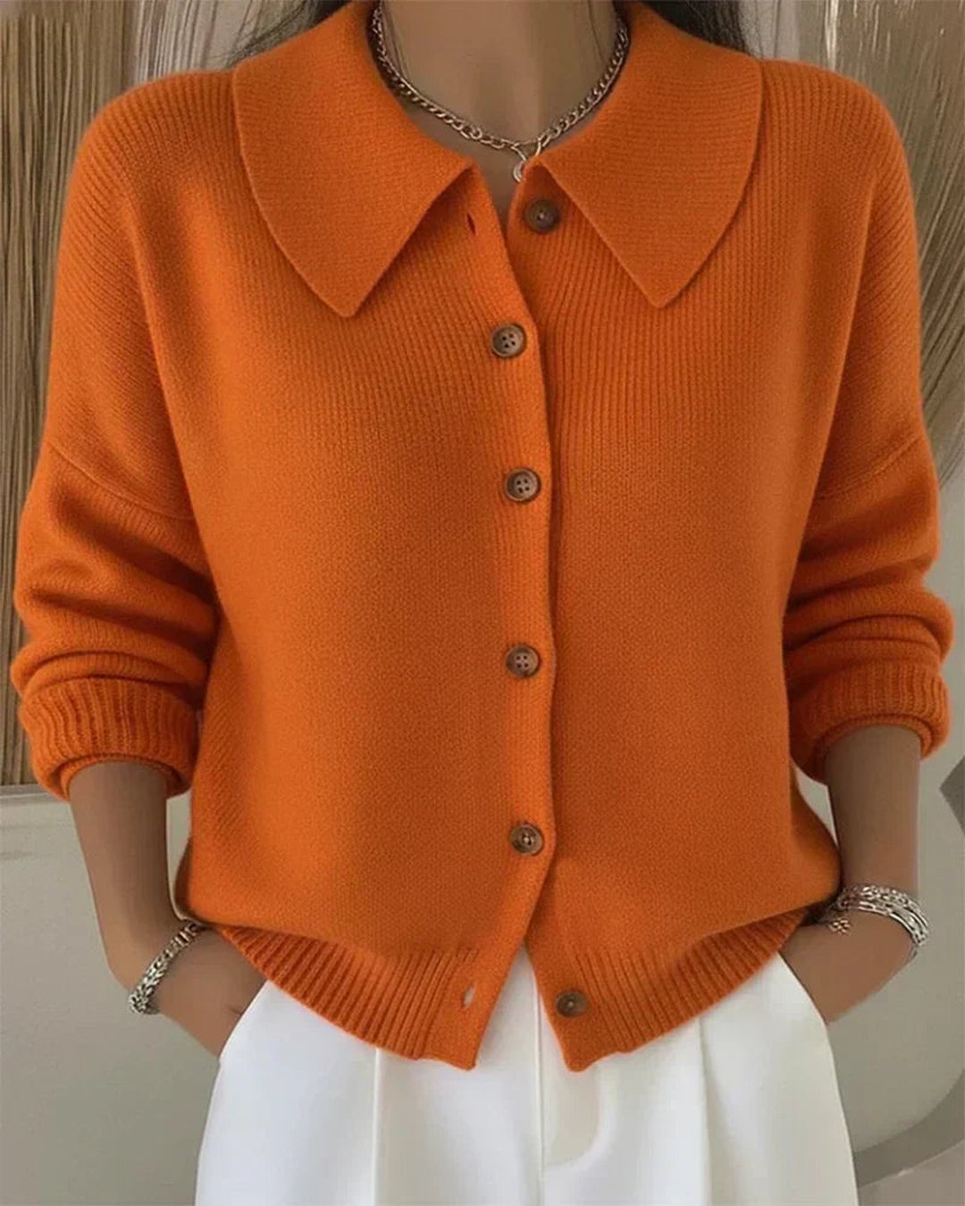 Tyeshia | Button Collar Cardigan