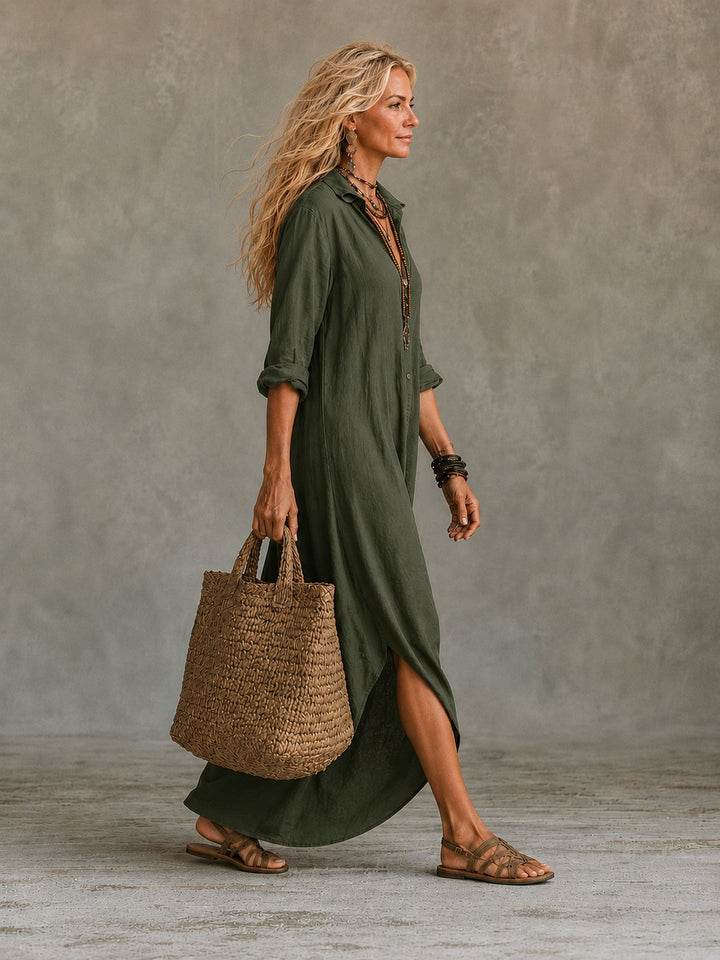 Carmela | Button-Down Maxi Dress