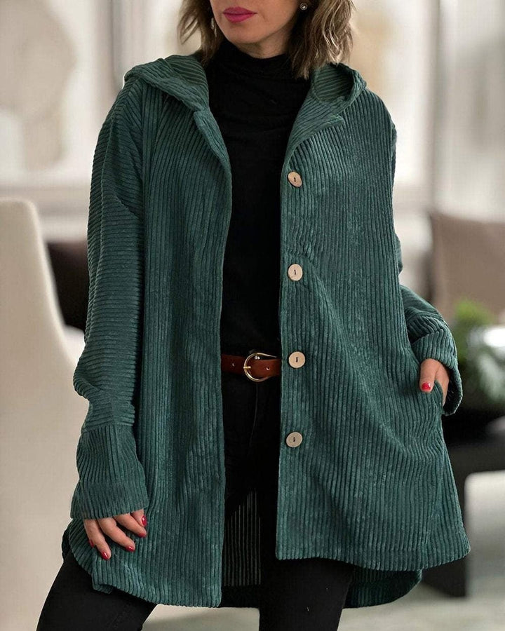 Mae | Cozy Corduroy Hooded Jacket