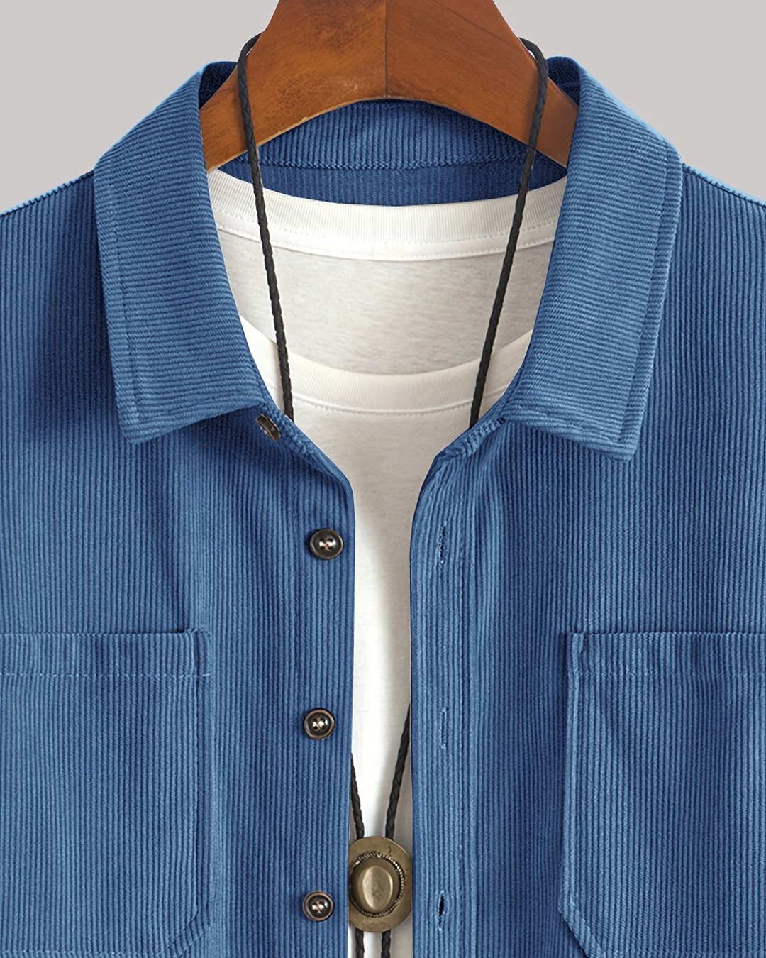 Indigo | Ribbed Textured Overshirt