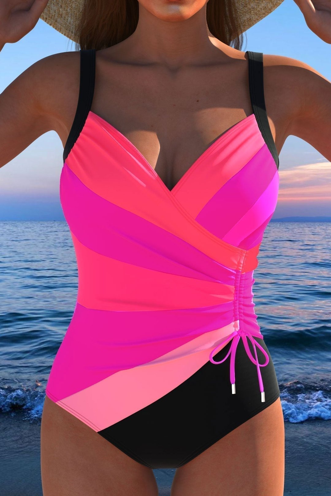 Catherine | Wrap-Front Control Swimsuit