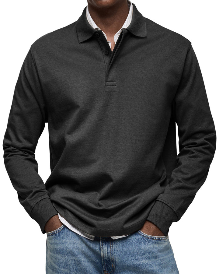 Grant | Luxury Long-Sleeve Polo Shirt