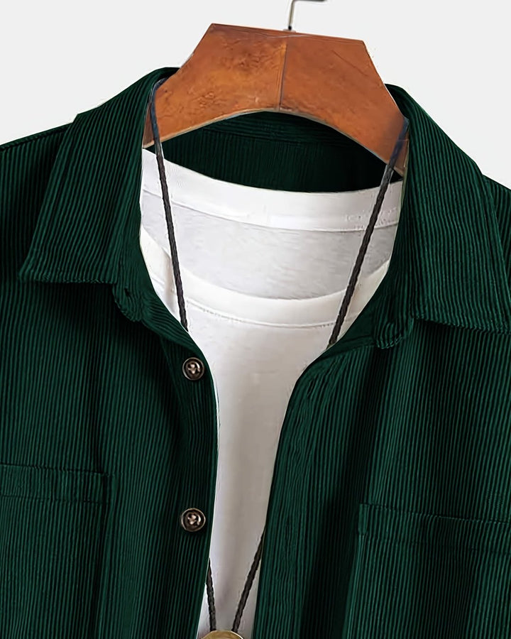 Indigo | Ribbed Textured Overshirt