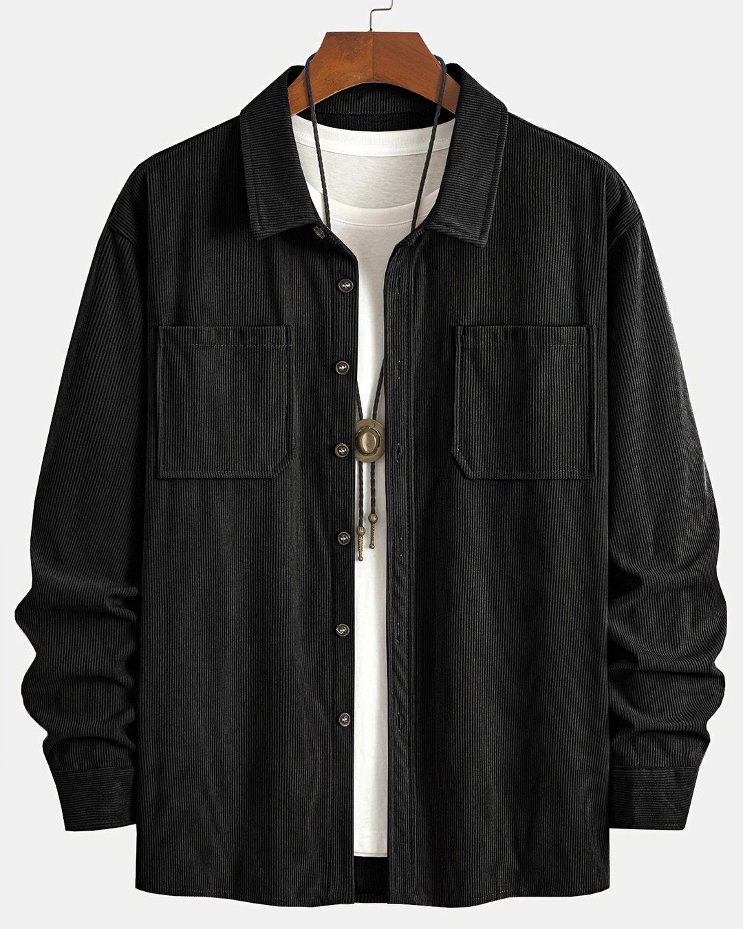 Indigo | Ribbed Textured Overshirt