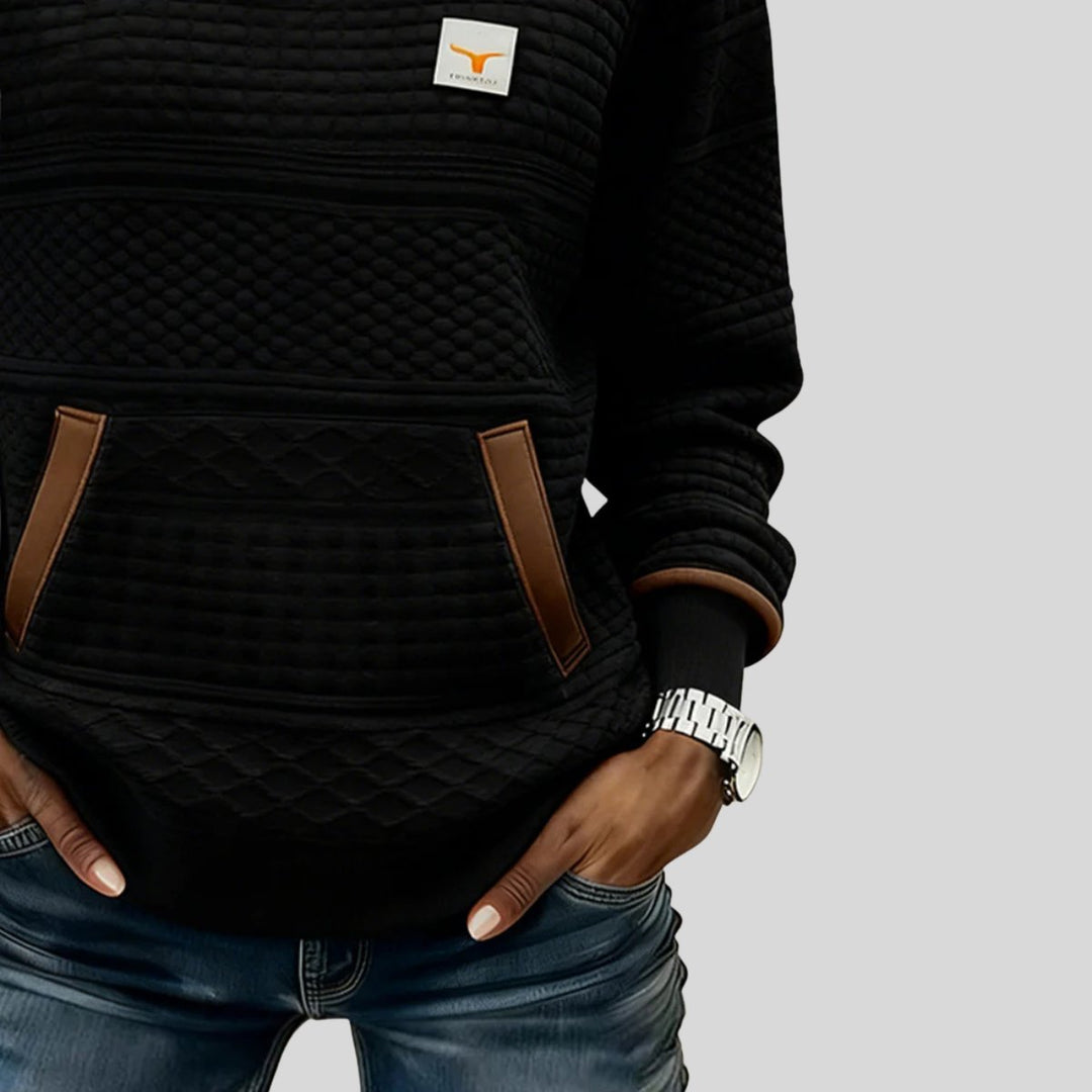 Marcie | Textured Crew Neck Sweatshirt