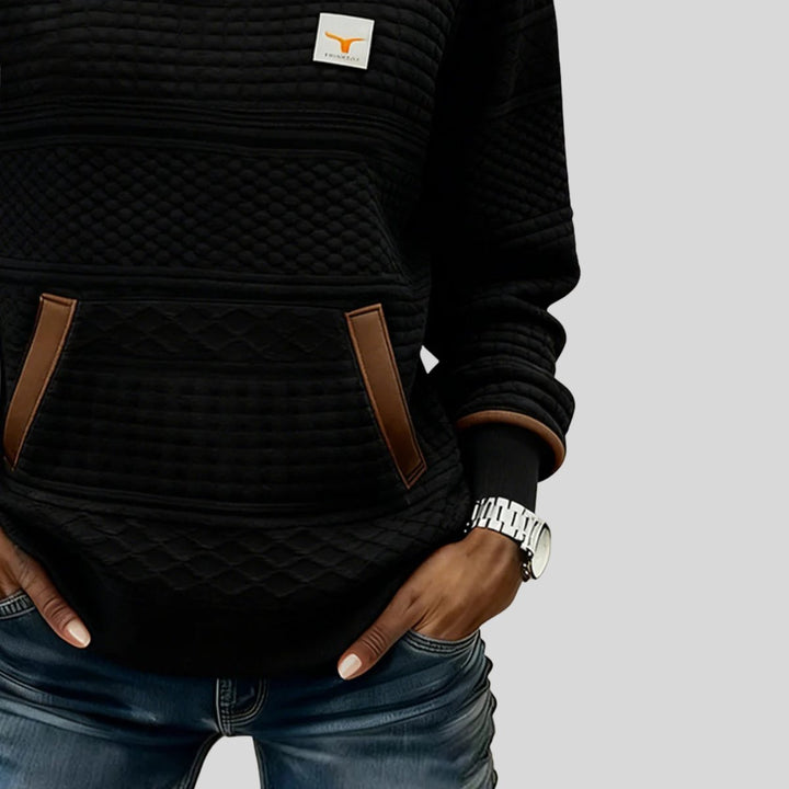 Marcie | Textured Crew Neck Sweatshirt