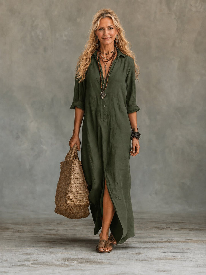 Carmela | Button-Down Maxi Dress