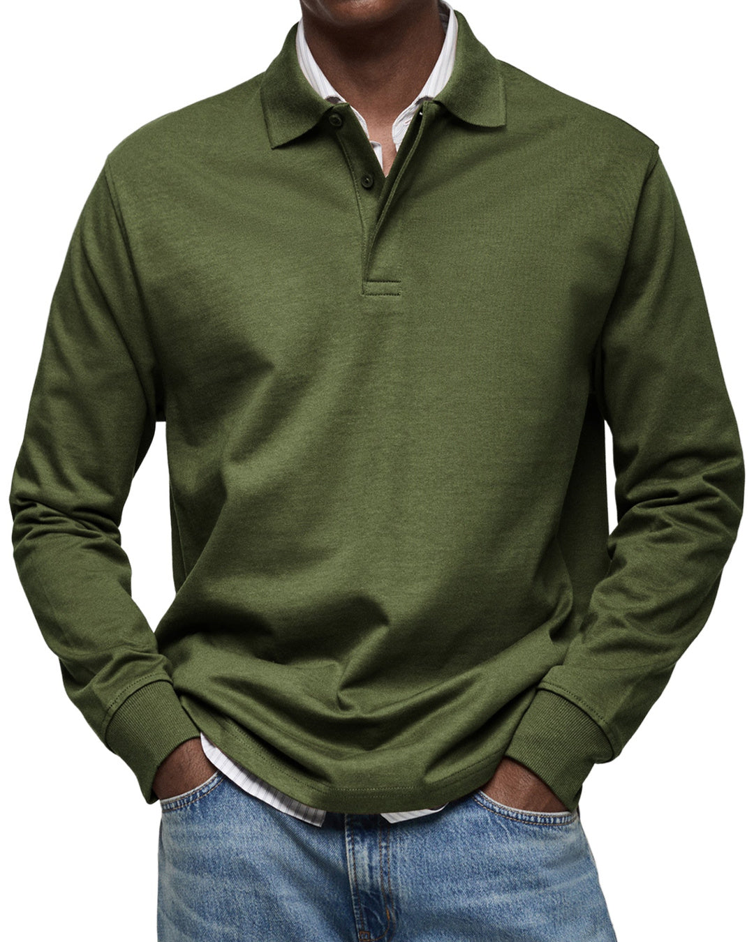Grant | Luxury Long-Sleeve Polo Shirt