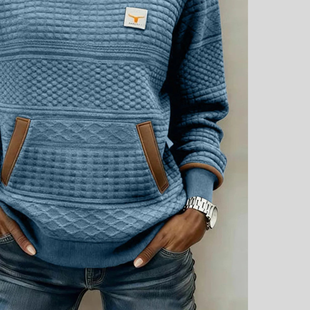Marcie | Textured Crew Neck Sweatshirt