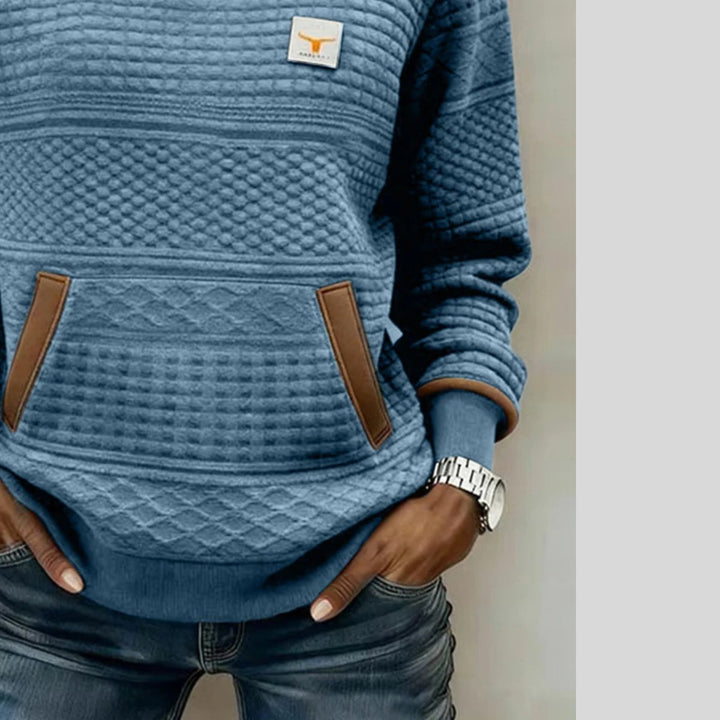 Marcie | Textured Crew Neck Sweatshirt