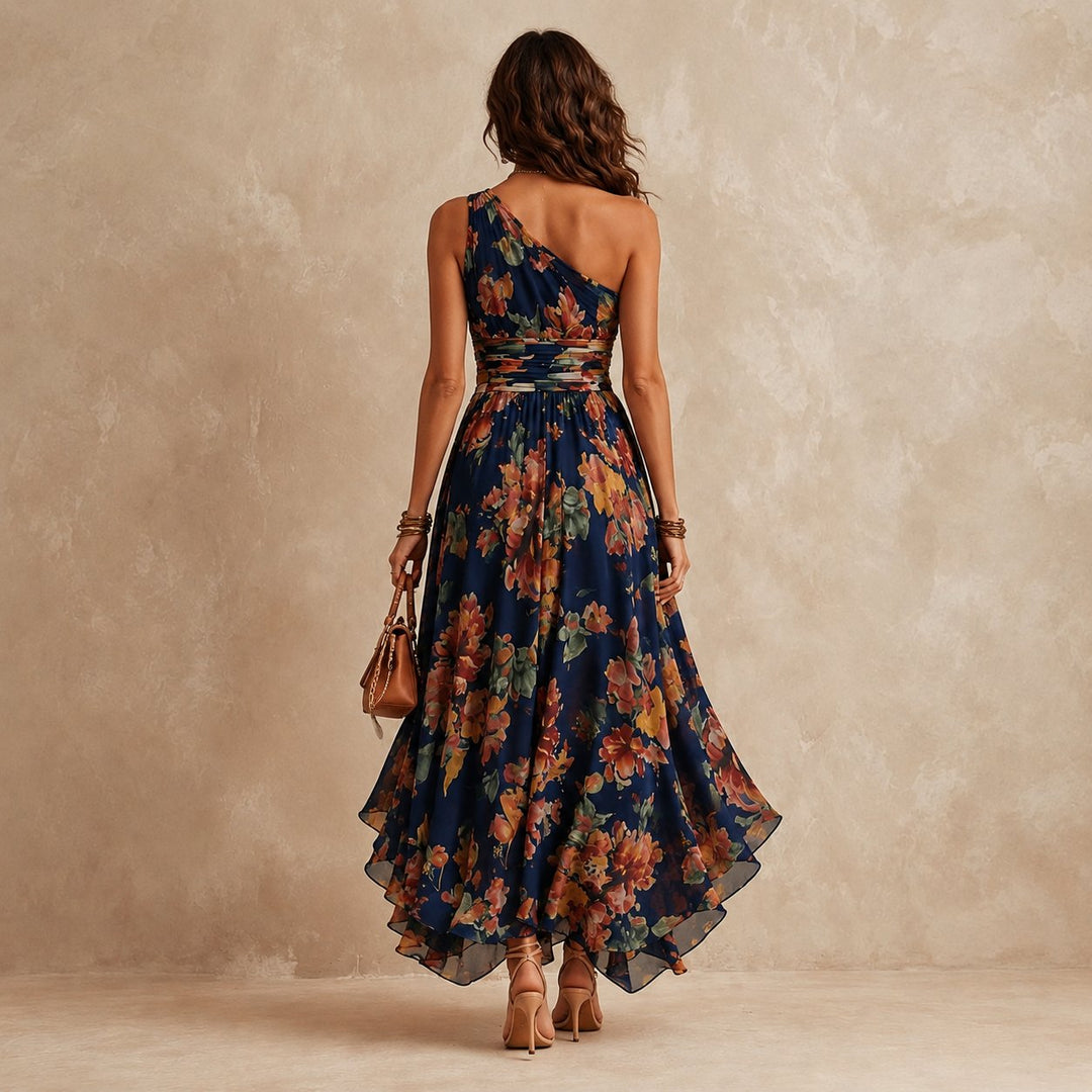 Sonya | One-Shoulder Floral Maxi Dress