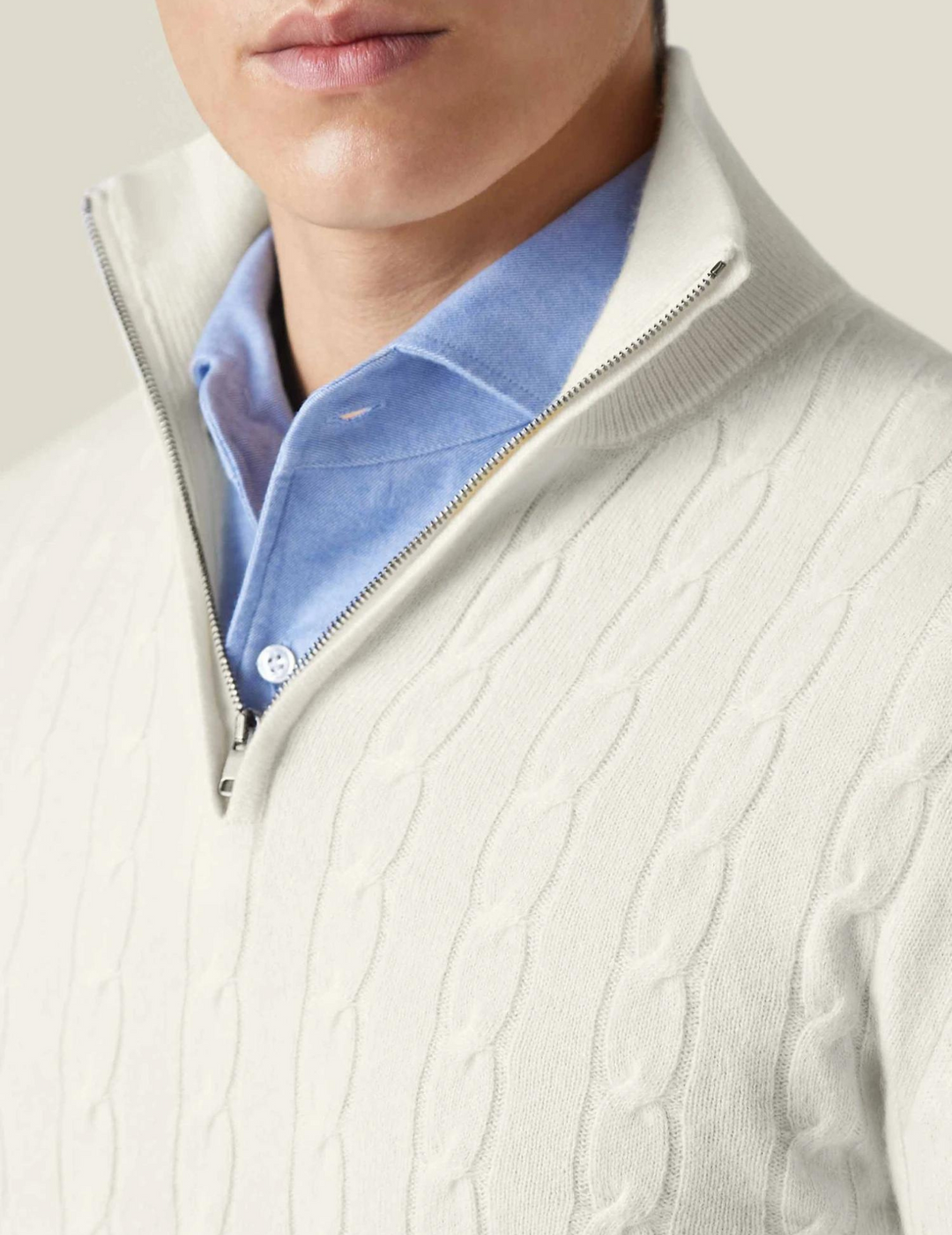 Aden | Cable Knit Zipper Sweater