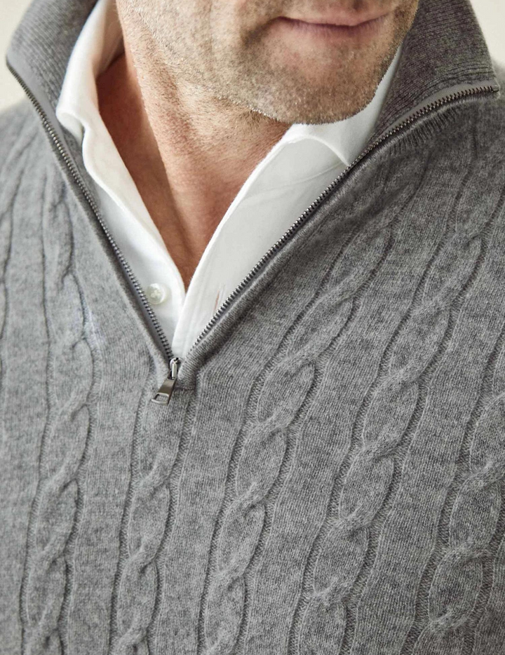 Aden | Cable Knit Zipper Sweater