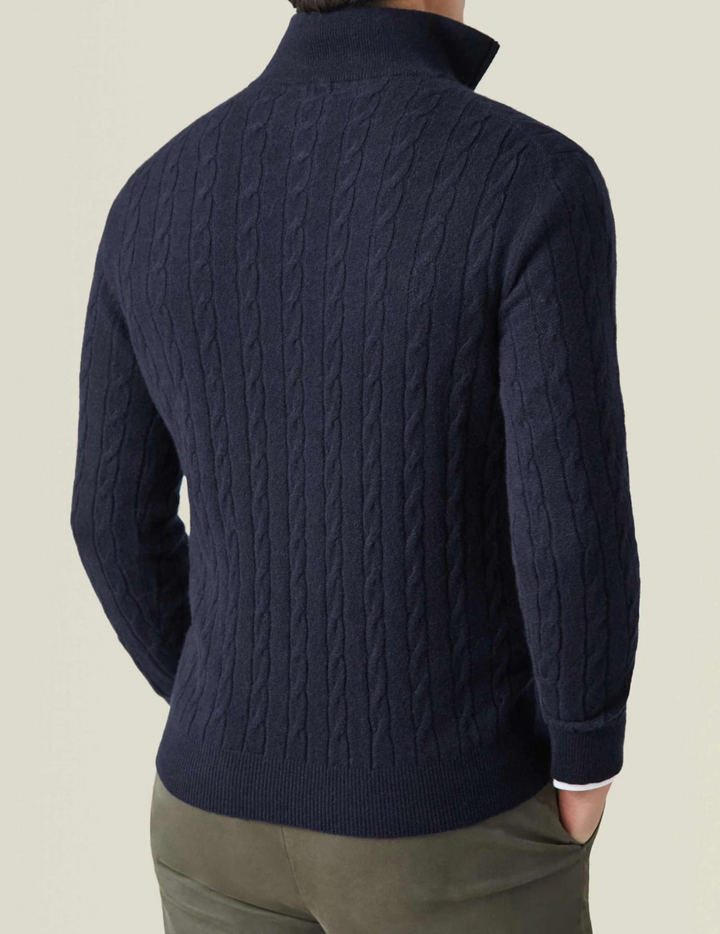 Aden | Cable Knit Zipper Sweater