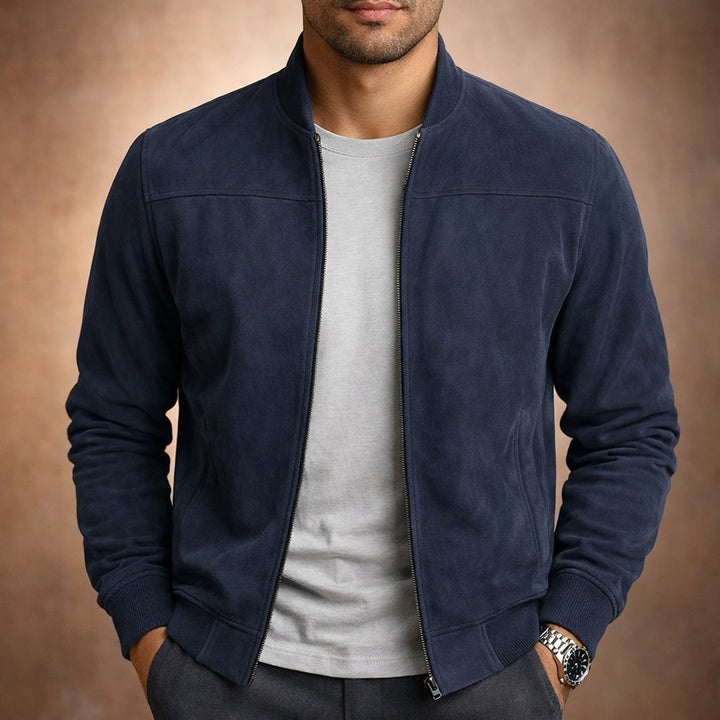 Cary | Suede Bomber Jacket