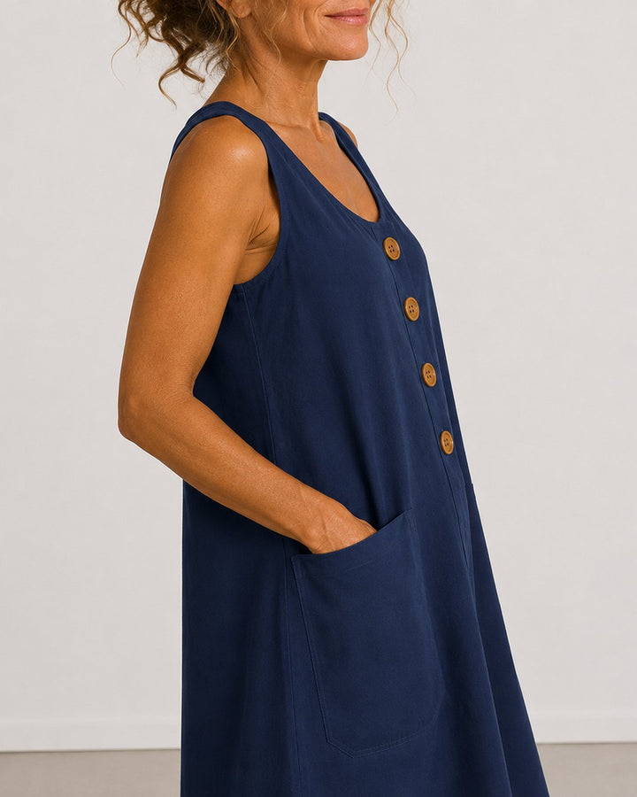 Erin | Sleeveless Button-Front Mini Dress