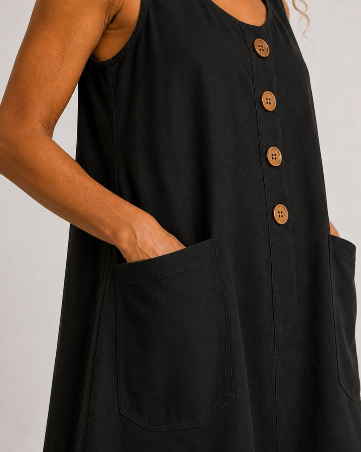 Erin | Sleeveless Button-Front Mini Dress