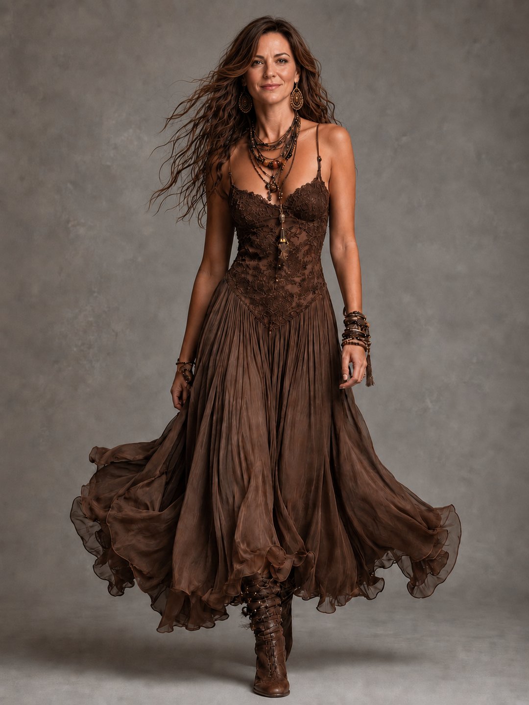 Barb | Lace Corset Maxi Dress