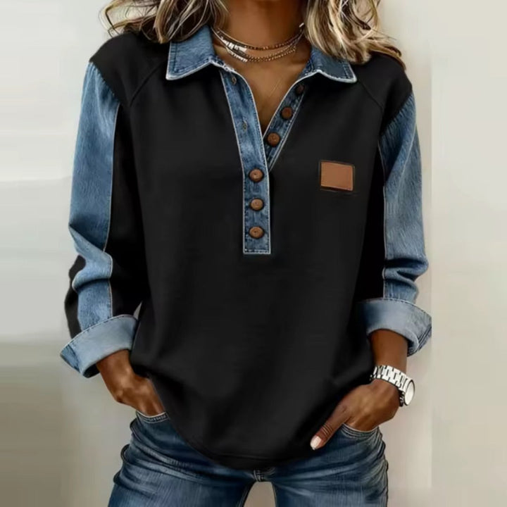 Allie | Collared Button Pullover