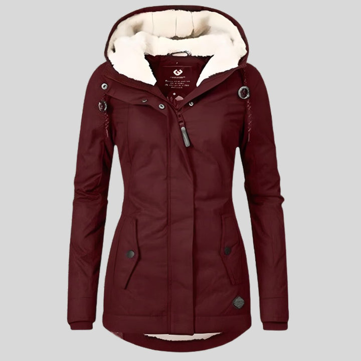 Iliana | Long Jacket with Hood and Lining