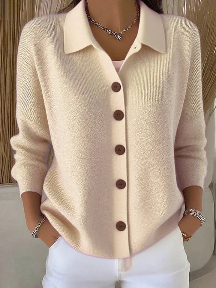 Tryphosa | Button-Front Collared Cardigan