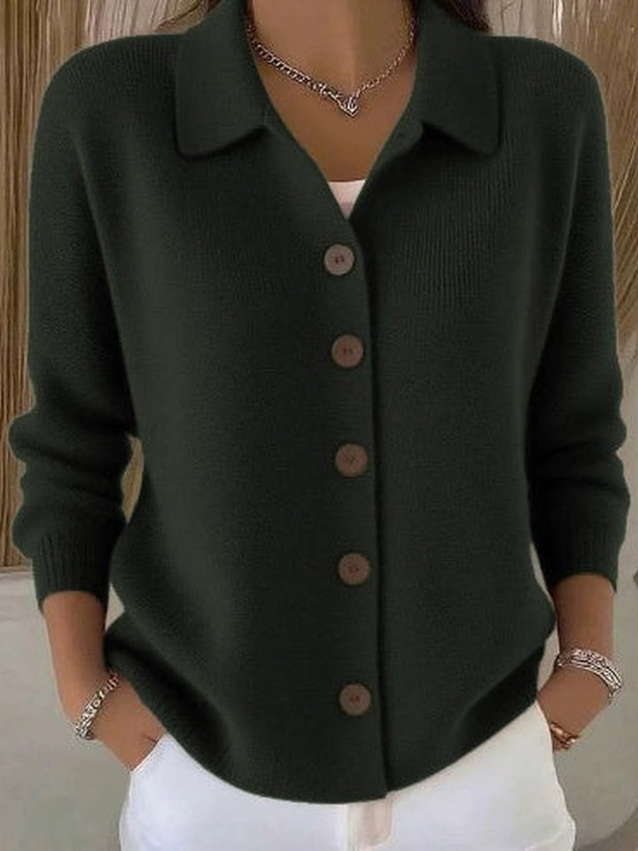 Tryphosa | Button-Front Collared Cardigan