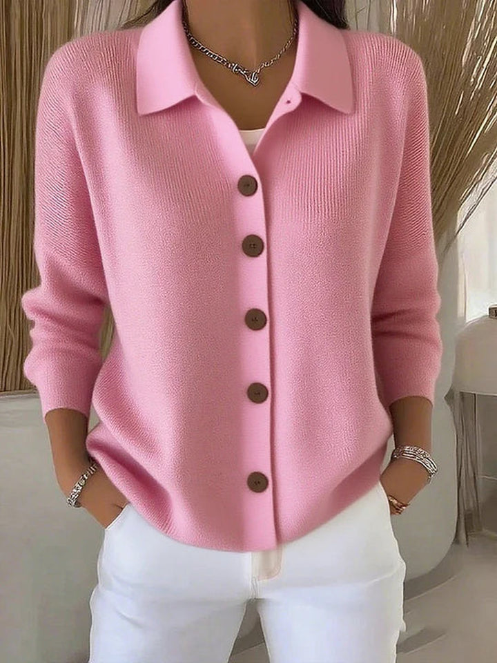 Tryphosa | Button-Front Collared Cardigan