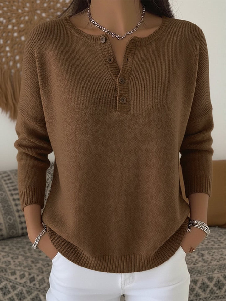 Helix | Henley Button-Up Knit Sweater