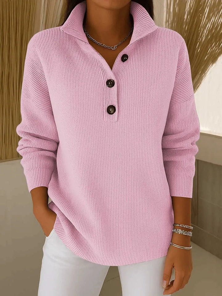 Franny | V-Neck Polo Sweater