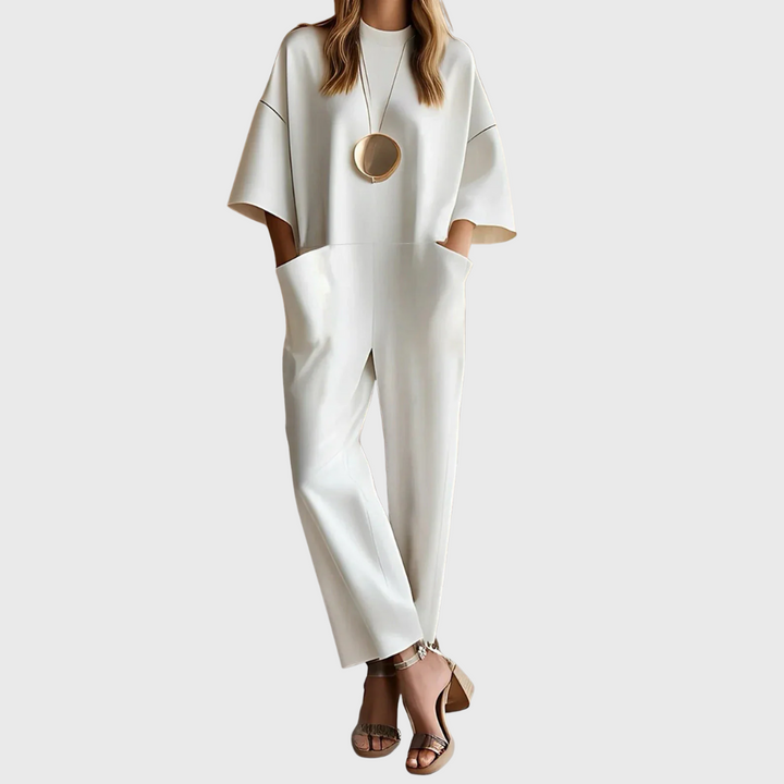 Amedea | Elegant Short-Sleeved Jumpsuit