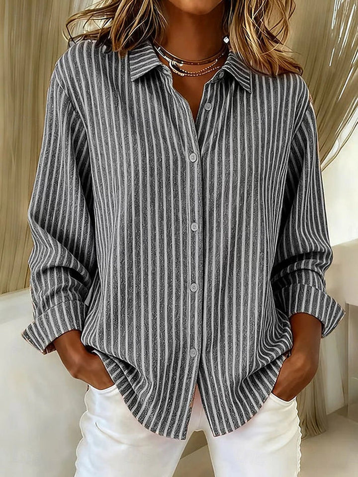 Tyesha | Striped Button-Down Shirt