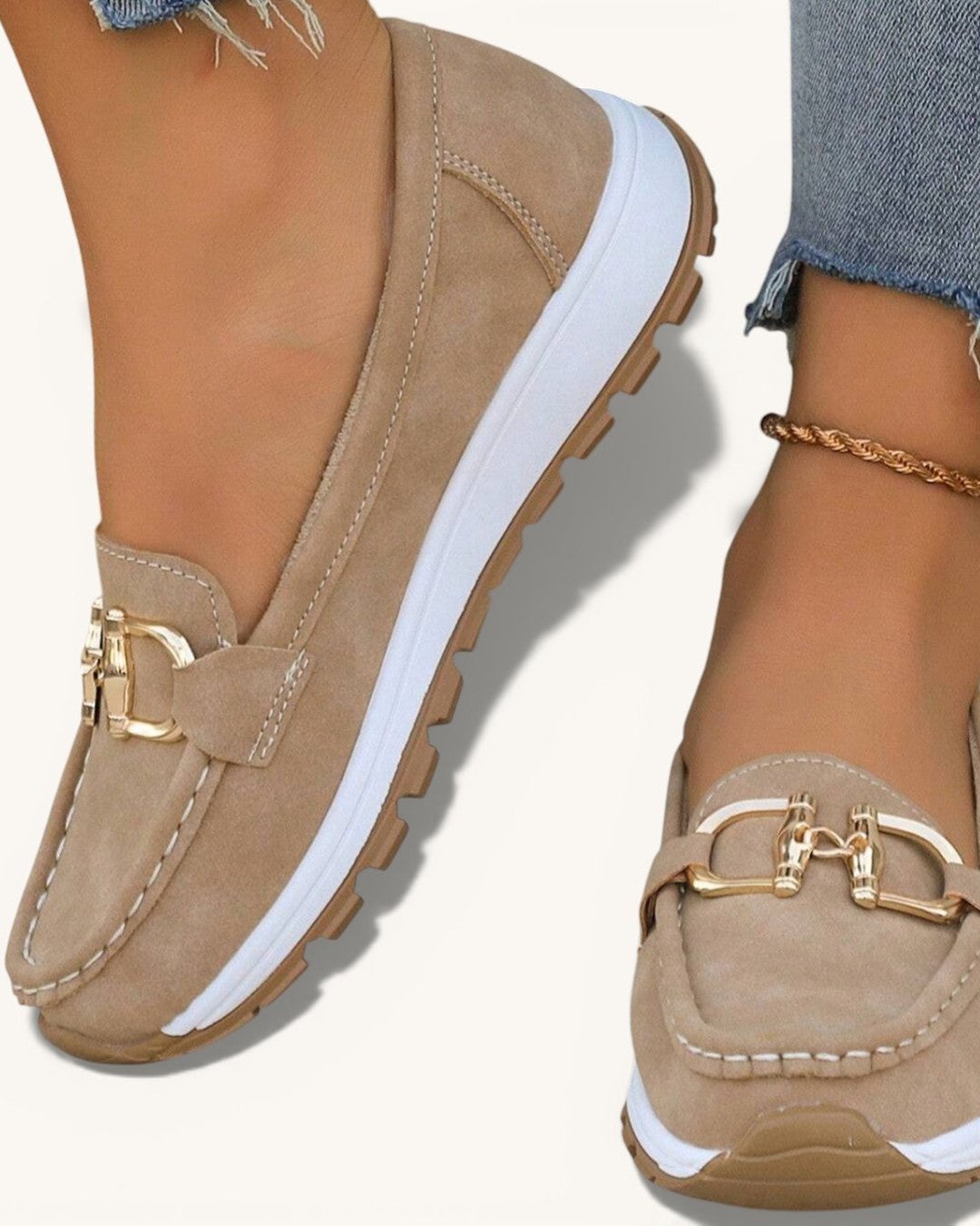 Delaney | Flat Moccasins with Buckle