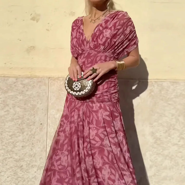 Helodia | Elegant Dress With V-Neckline